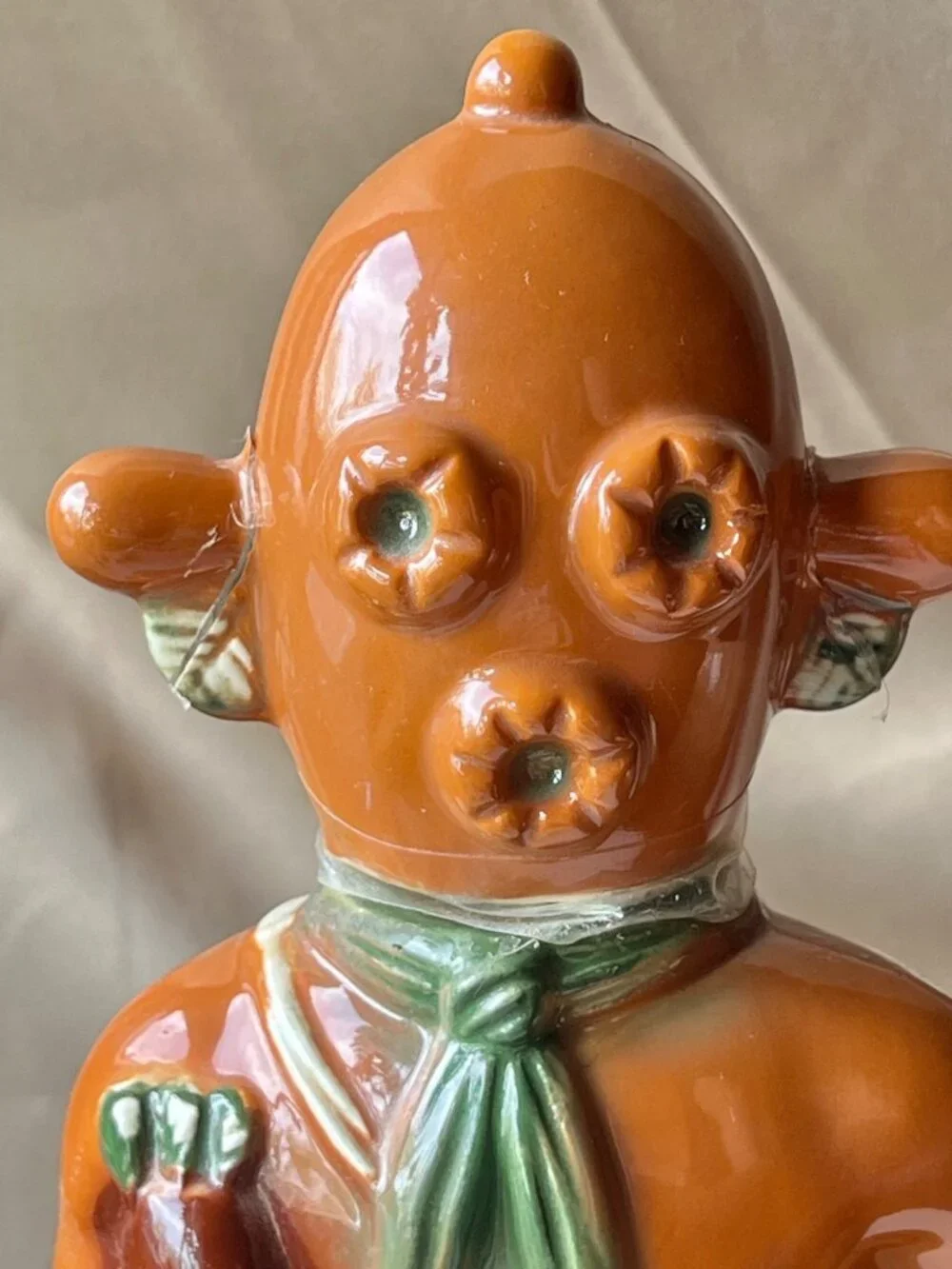 Ezra Brooks Decanter 101 Heritage Koyemsi Mudhead Kachina Doll Ceramic 13.5